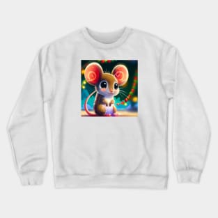 Cute Mouse Drawing Crewneck Sweatshirt